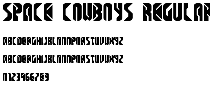 SPACE COWBOYS Regular font